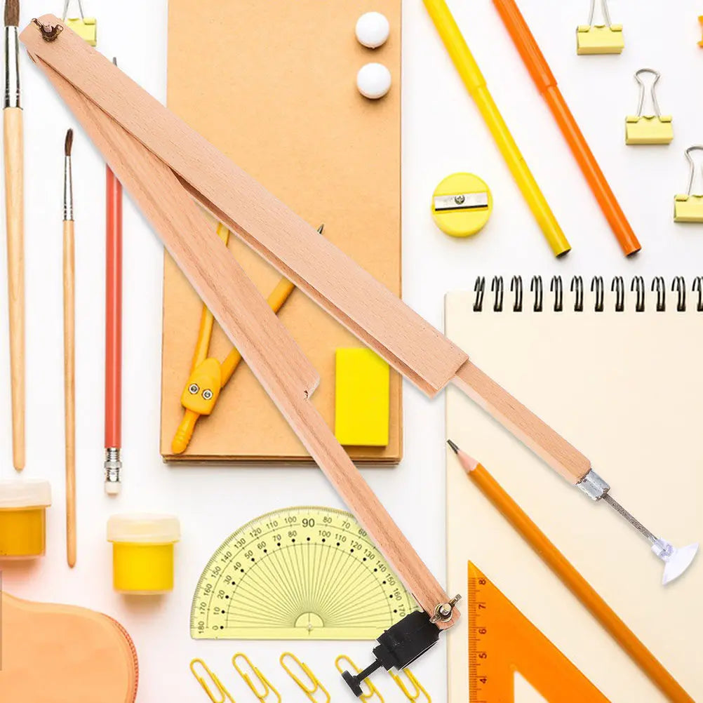 2Pcs Large Wooden Geometry Compass – Classroom Drawing Tool Drawing Compass Set PLUSH Default Title