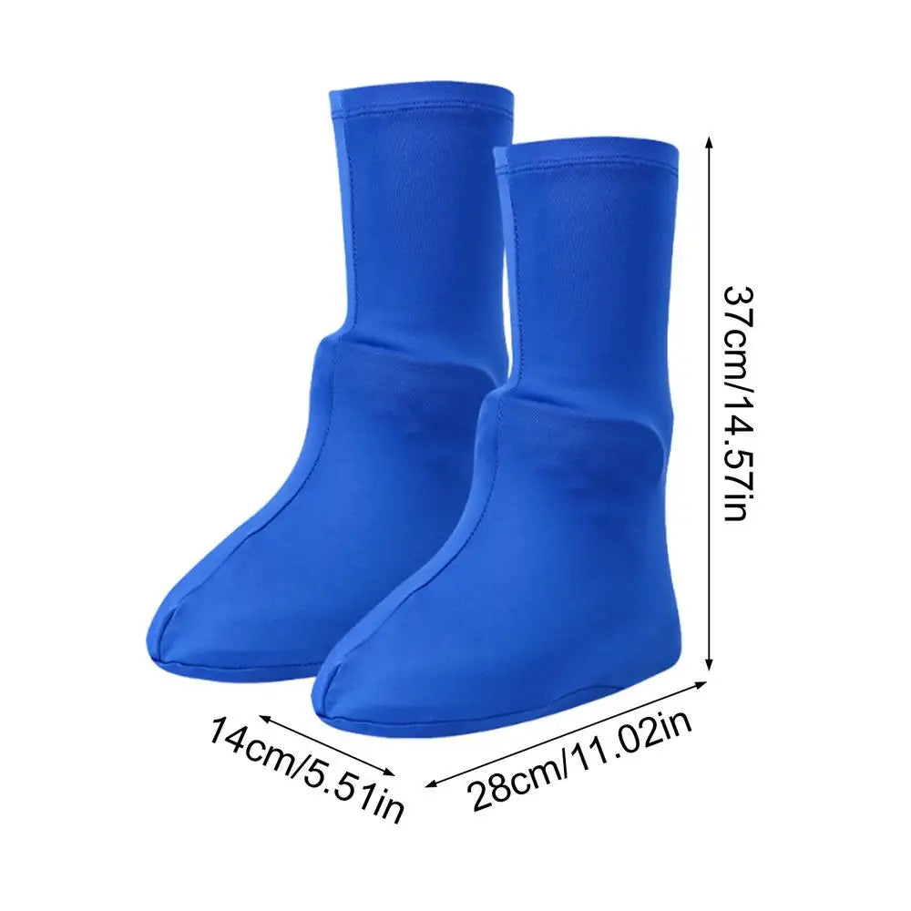 Sand Boot Covers – Elastic Dustproof Overshoes for Trekking Boot Shoe Covers PLUSH Blue 1Pair