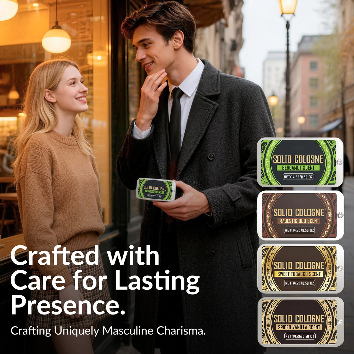 Men's Solid Cologne Balm Set – 8 Scents Pocket Perfume Solid Cologne Balm PLUSH