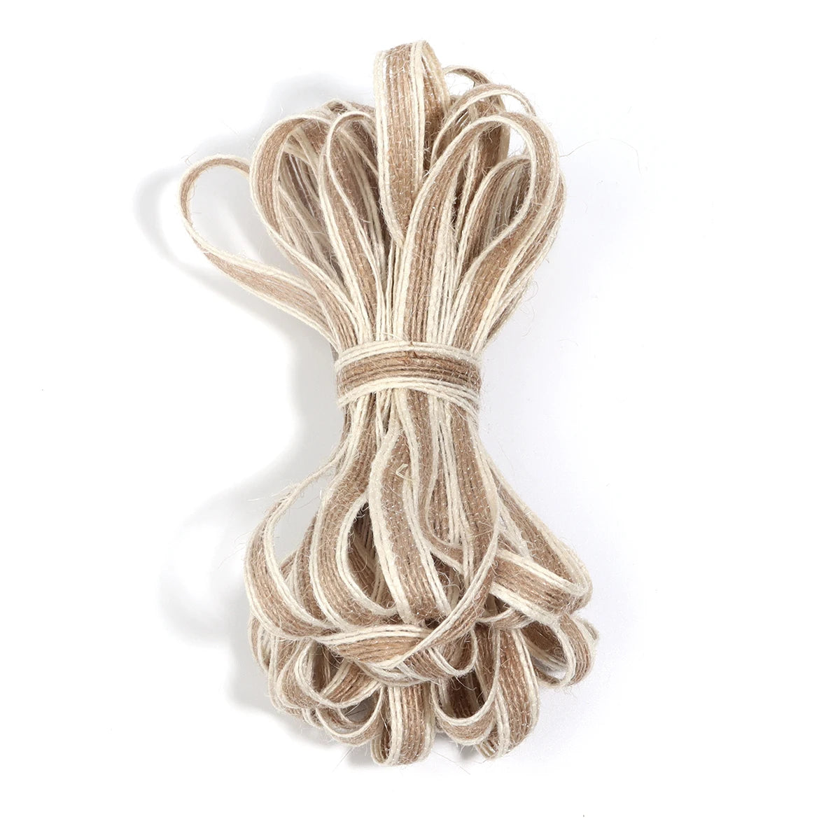 Natural Jute Burlap Ribbon White Edge Twine – 1–10m Cord Burlap Craft Ribbon PLUSH 1cm 10meters Brown