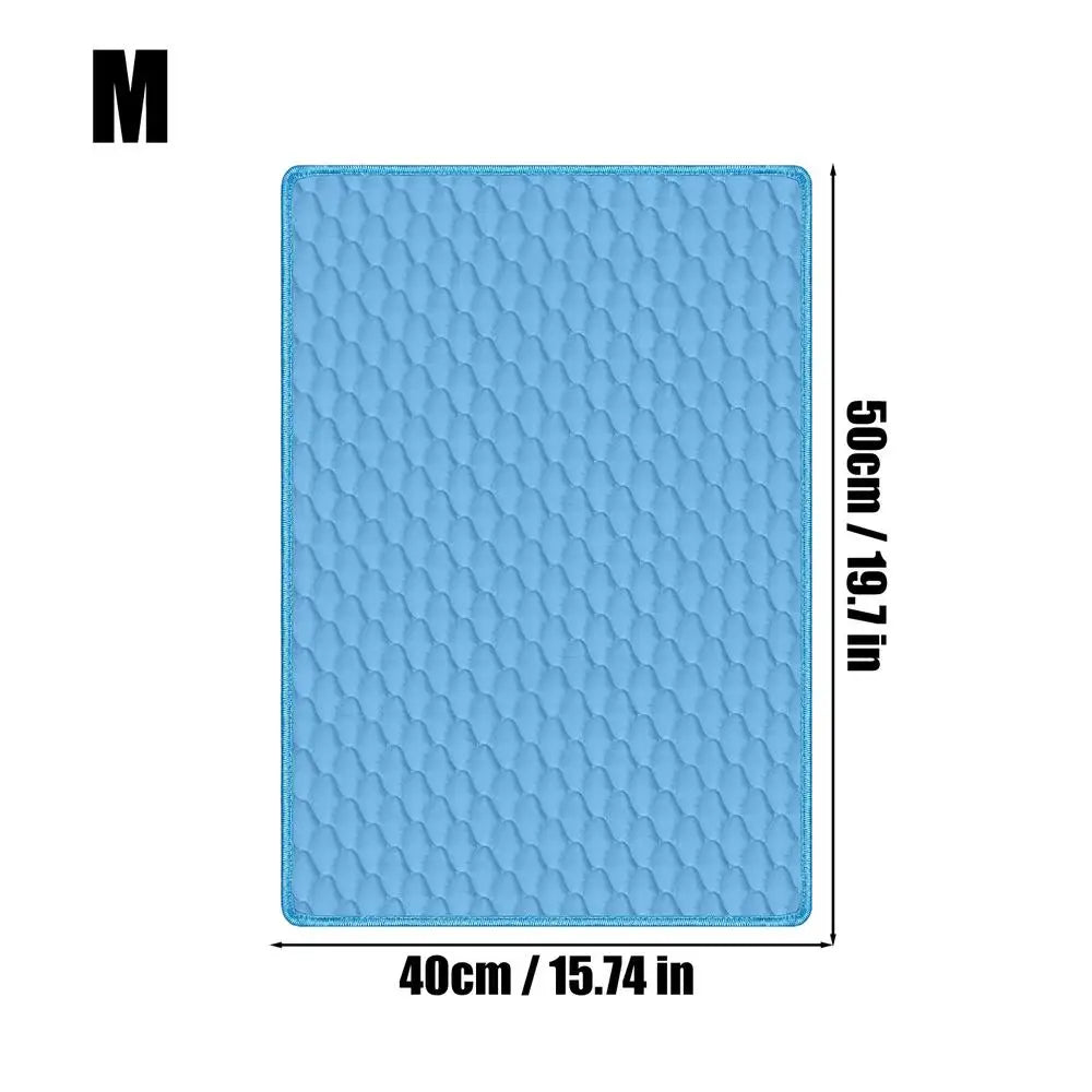 Pet Cooling Mat for Dogs & Cats – Washable Summer Ice Silk Pad Pet Cooling Mat PLUSH 50x40cm