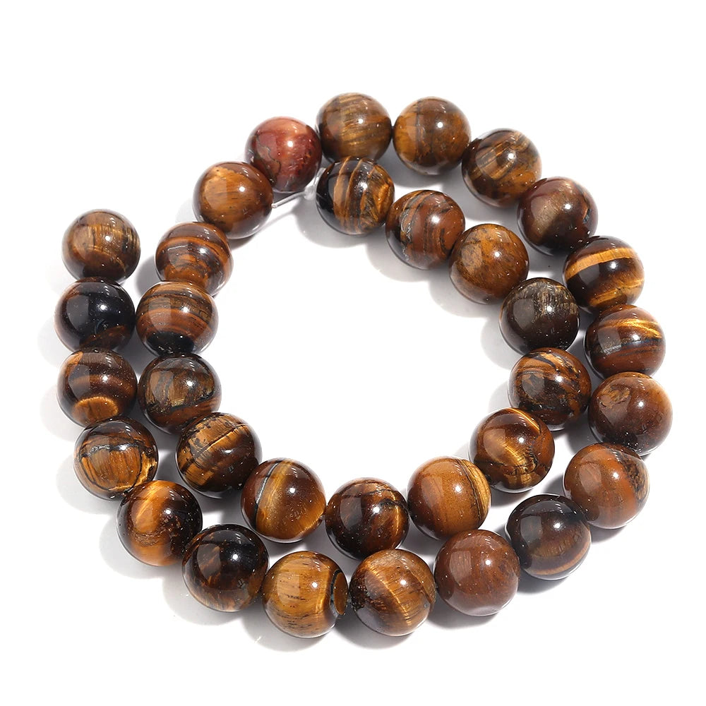 Natural Yellow Tiger Eye Round Stone Beads for DIY Jewelry Natural Stone Beads PLUSH 12mm Apx 32pcs