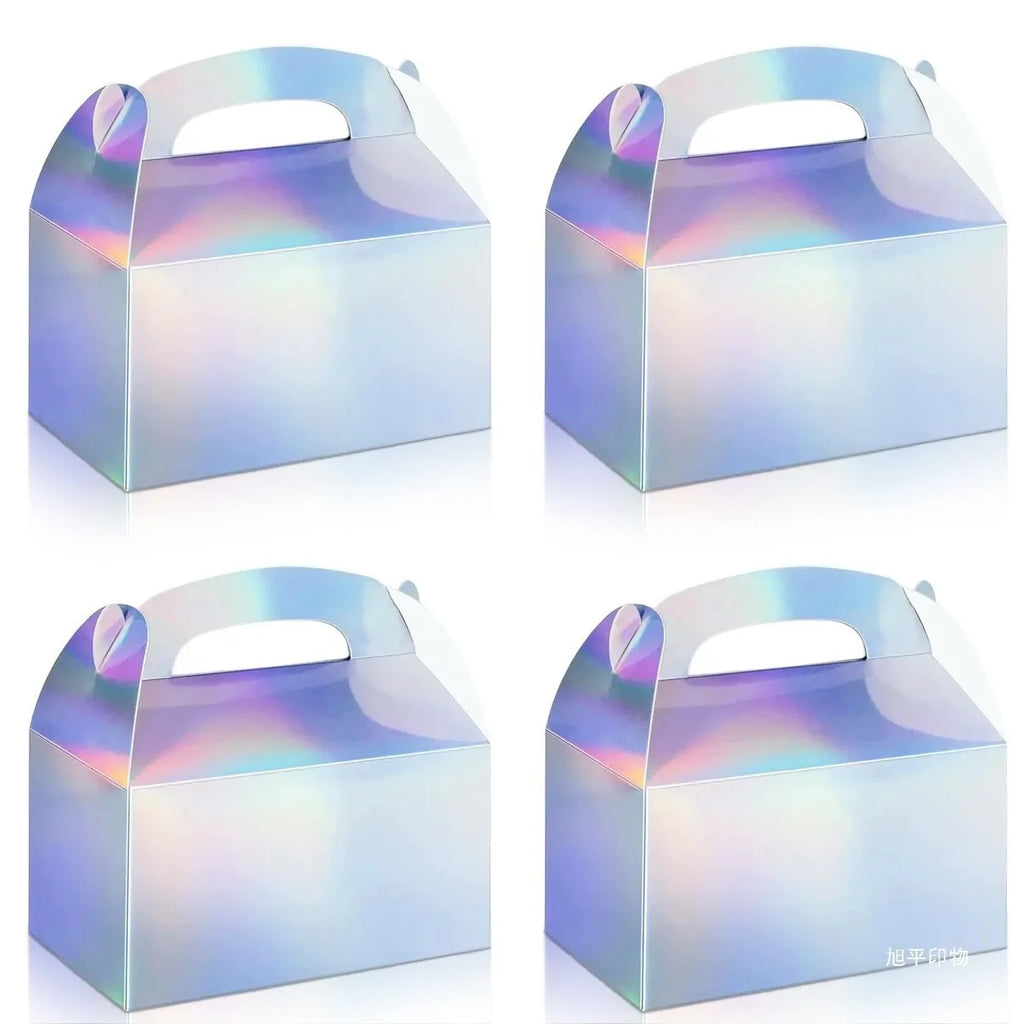 Silver Laser Paper Gift Boxes for Jewelry, Candy & Cosmetics Gift Packaging Box PLUSH