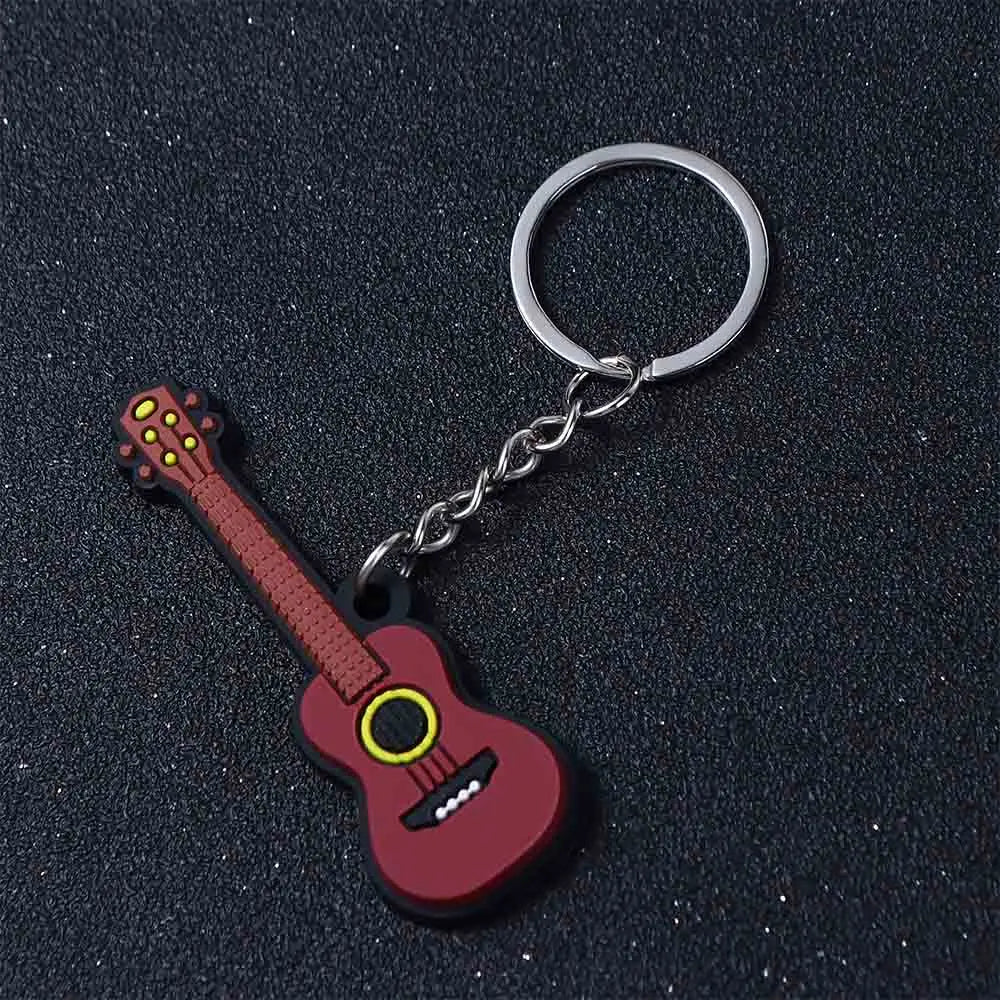 Musical Instrument Keychain – Guitar Violin Piano Pendant Novelty Keychain PLUSH Ukulele