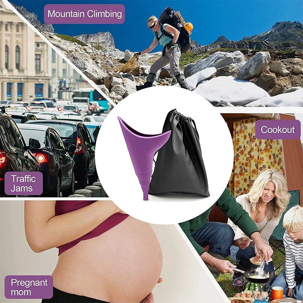 Female Urination Device – Portable Silicone Pee Funnel Female Urination Funnel PLUSH