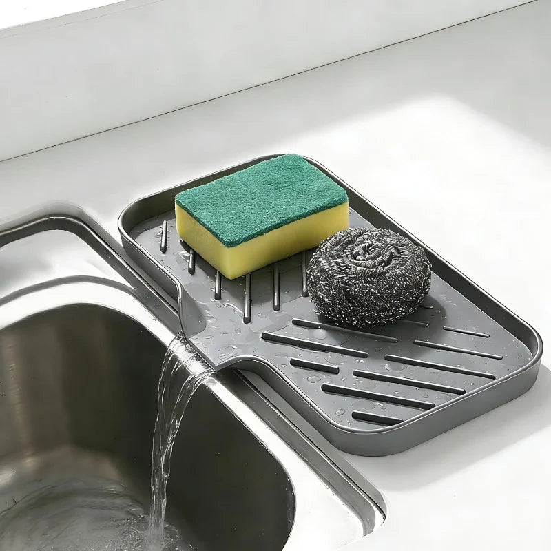 2-Pack TPR Sink Mat & Soap Dish Drying Tray | Kitchen Organizer Kitchen Sink Organizer PLUSH