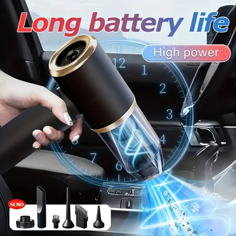 Cordless Handheld Vacuum – Blow & Suction, USB Rechargeable Mini Handheld Vacuum Cleaner PLUSH