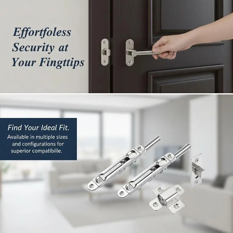 Stainless Steel Flush Bolt Security Lock – Multiple Sizes Door Flush Bolt PLUSH