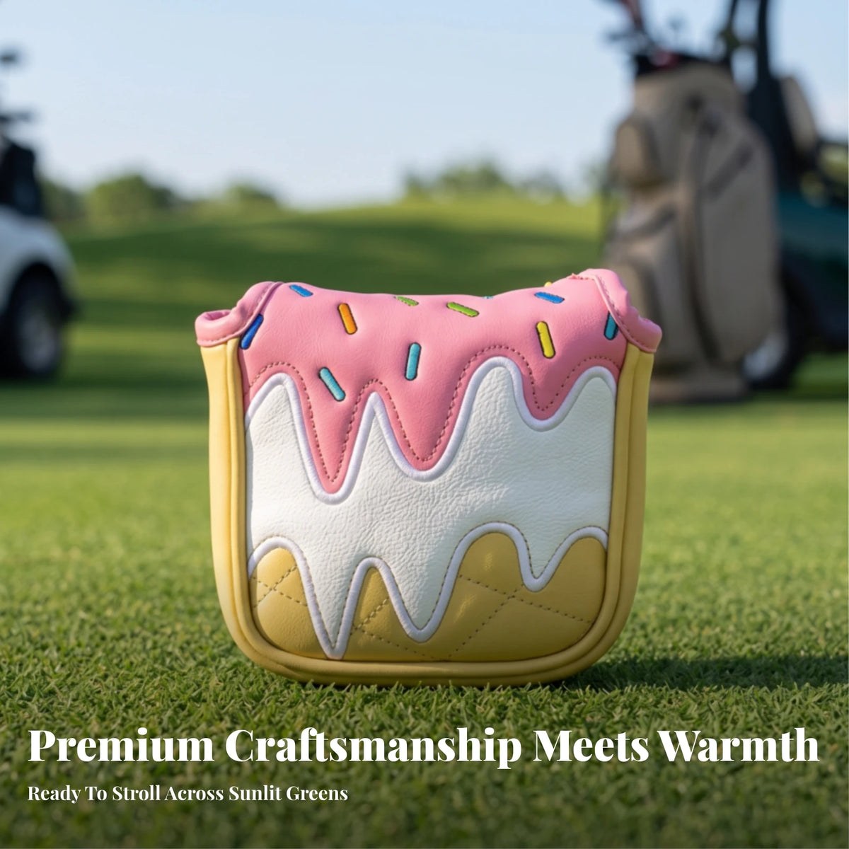 Ice-Cream Design Golf Club Headcover – Vibrant PU Leather Golf Club Headcover PLUSH