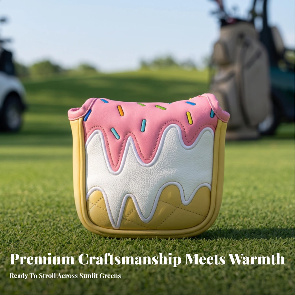 Ice-Cream Design Golf Club Headcover | PU Faux Leather Golf Club Headcover PLUSH