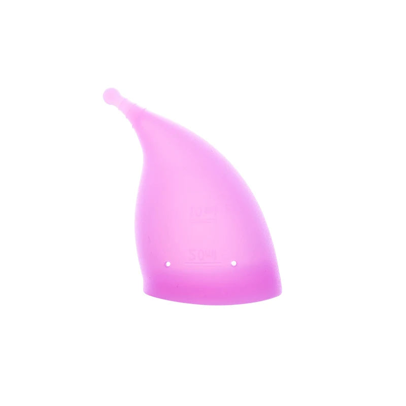 Reusable Menstrual Cup – Medical Grade Silicone Lady Cup Menstrual Cup PLUSH 1Pc-Naked-Purple S Size