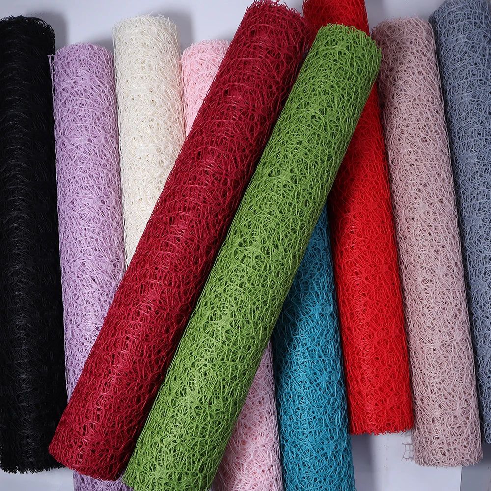 4.5m Korean Jacquard Net Mesh Flower Bouquet Wrapping Paper Floral Wrapping Paper PLUSH