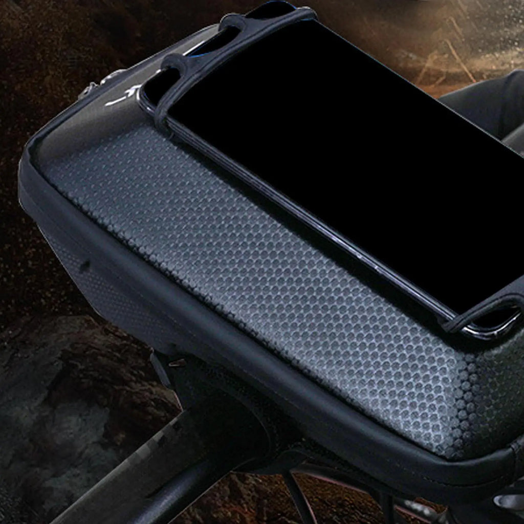 Bike Handlebar Bag – 360° Phone Mount Cycling Frame Pouch Handlebar Bike Bag PLUSH Default Title