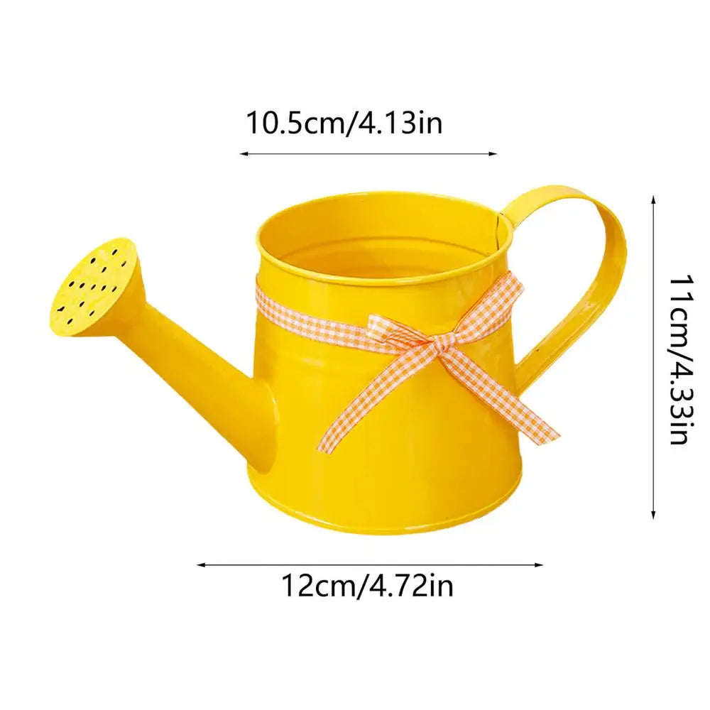 Mini Metal Watering Can – Decorative Indoor Plant Sprinkler Garden Watering Can PLUSH Yellow