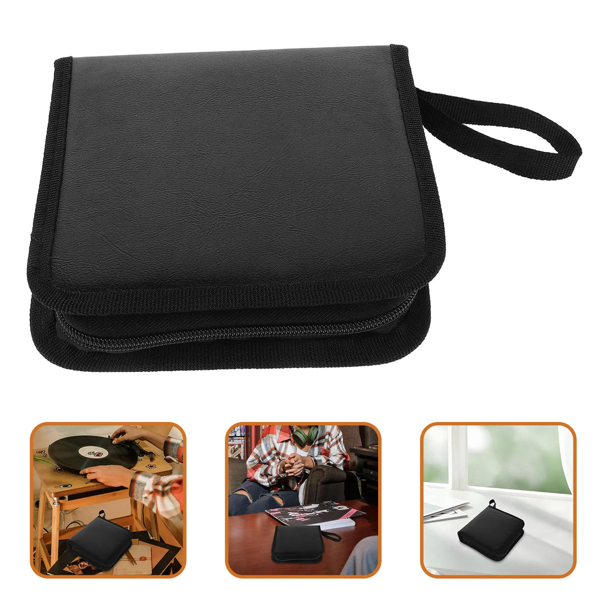 40-Piece PU CD DVD Storage Bag – Disc Organizer for Car & Home CD DVD Storage Bag PLUSH Default Title