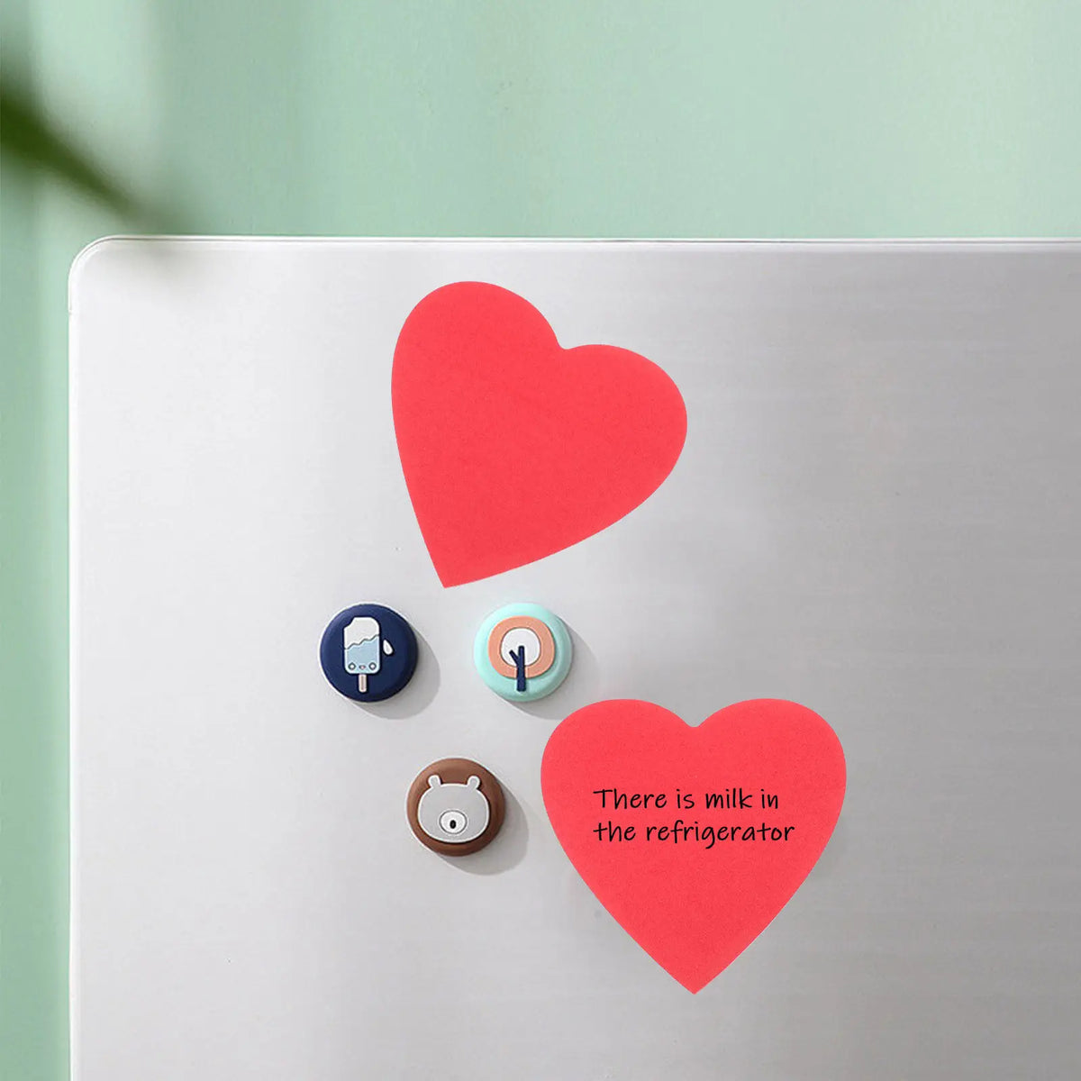 Red Heart Memo Stickers – 5 Books Self-Adhesive Note Pads Sticky Memo Pads PLUSH