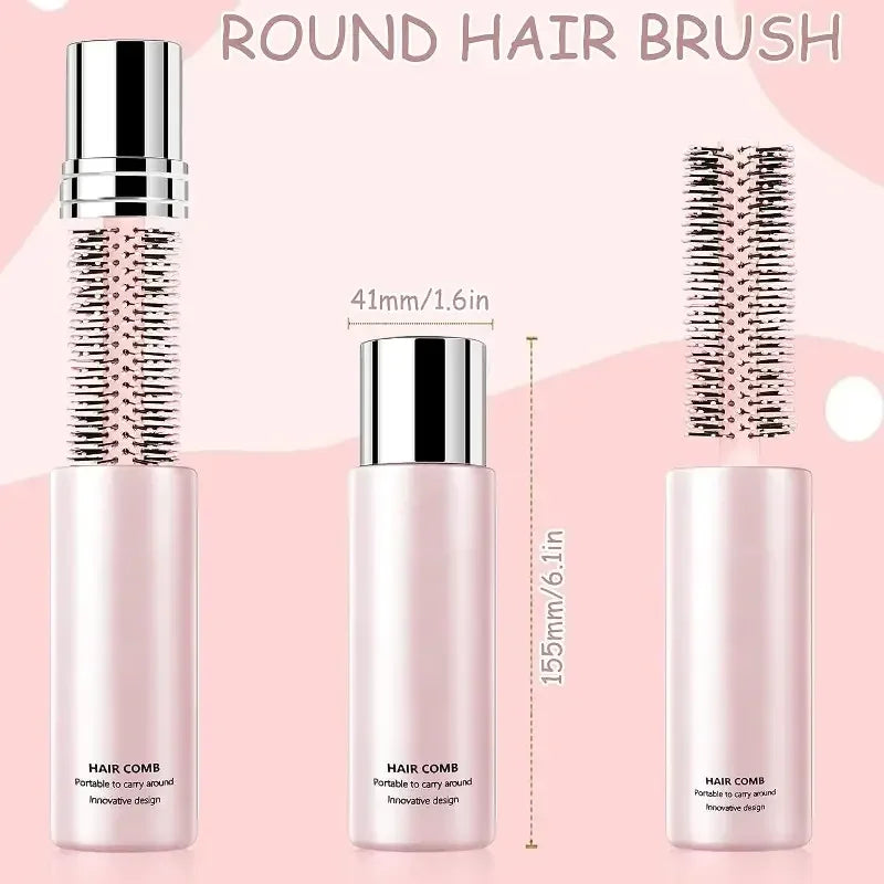 Round Barrel Hair Brush – Portable Wet & Dry Styling Comb Round Hair Brush PLUSH