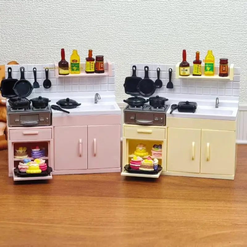 Mini Model Stove Kitchen Toy Set – 1/6 Scale Doll Playset Doll Kitchen Playset PLUSH