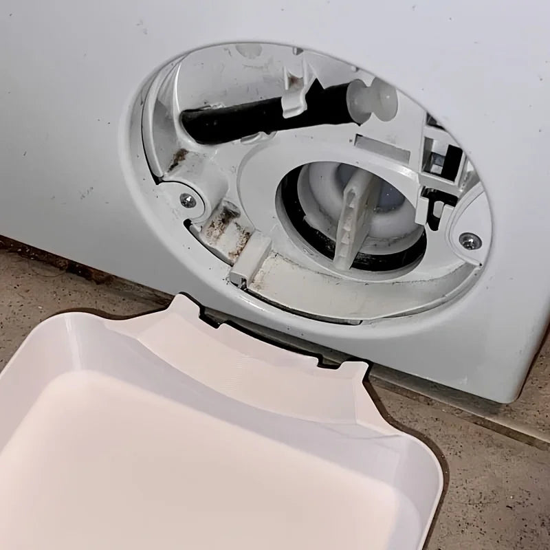 Washing Machine Drain Outlet Water Tray – Leak & Dirt Guard Appliance Drain Tray PLUSH