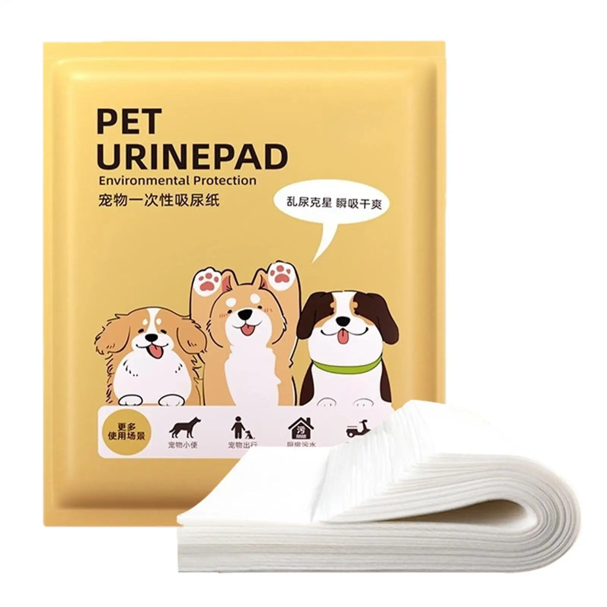 50pcs Disposable Dog & Cat Training Pee Pads – Super Absorbent Pet Training Pads PLUSH