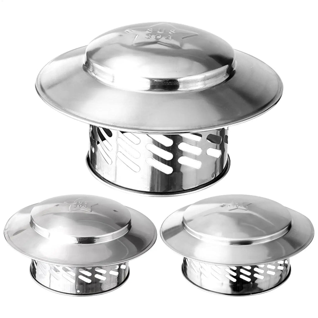 Stainless Steel Chimney Rain Cap | Waterproof Exhaust Pipe Cover Chimney Vent Cap PLUSH