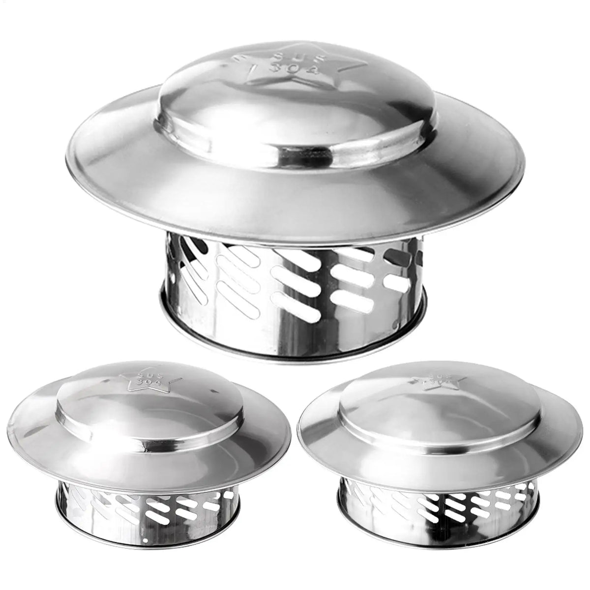 Stainless Steel Chimney Rain Cap | Waterproof Exhaust Pipe Cover Chimney Vent Cap PLUSH