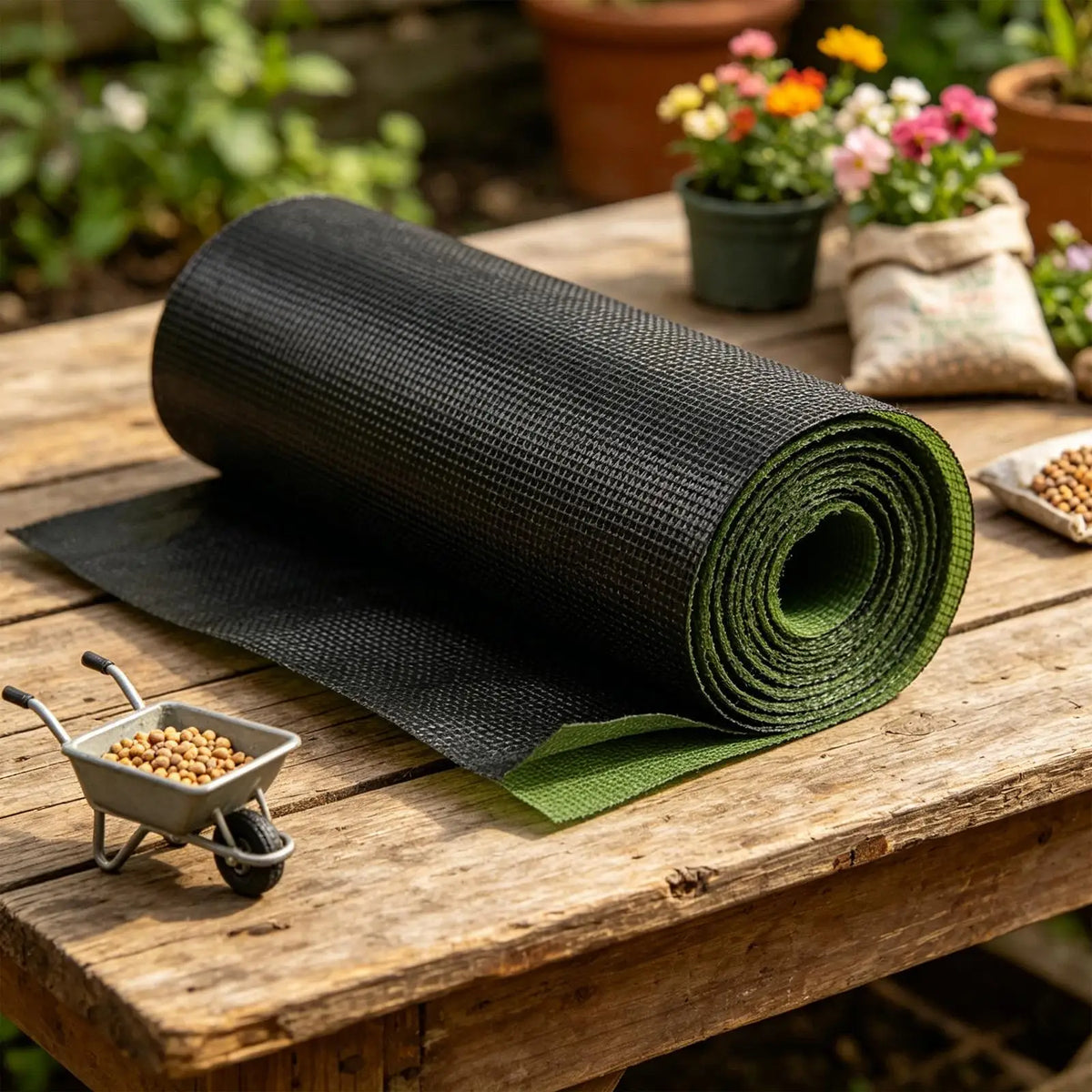 Weed Barrier Landscape Fabric 0.8Mx15M Garden Ground Cover Mat Weed Barrier Fabric PLUSH