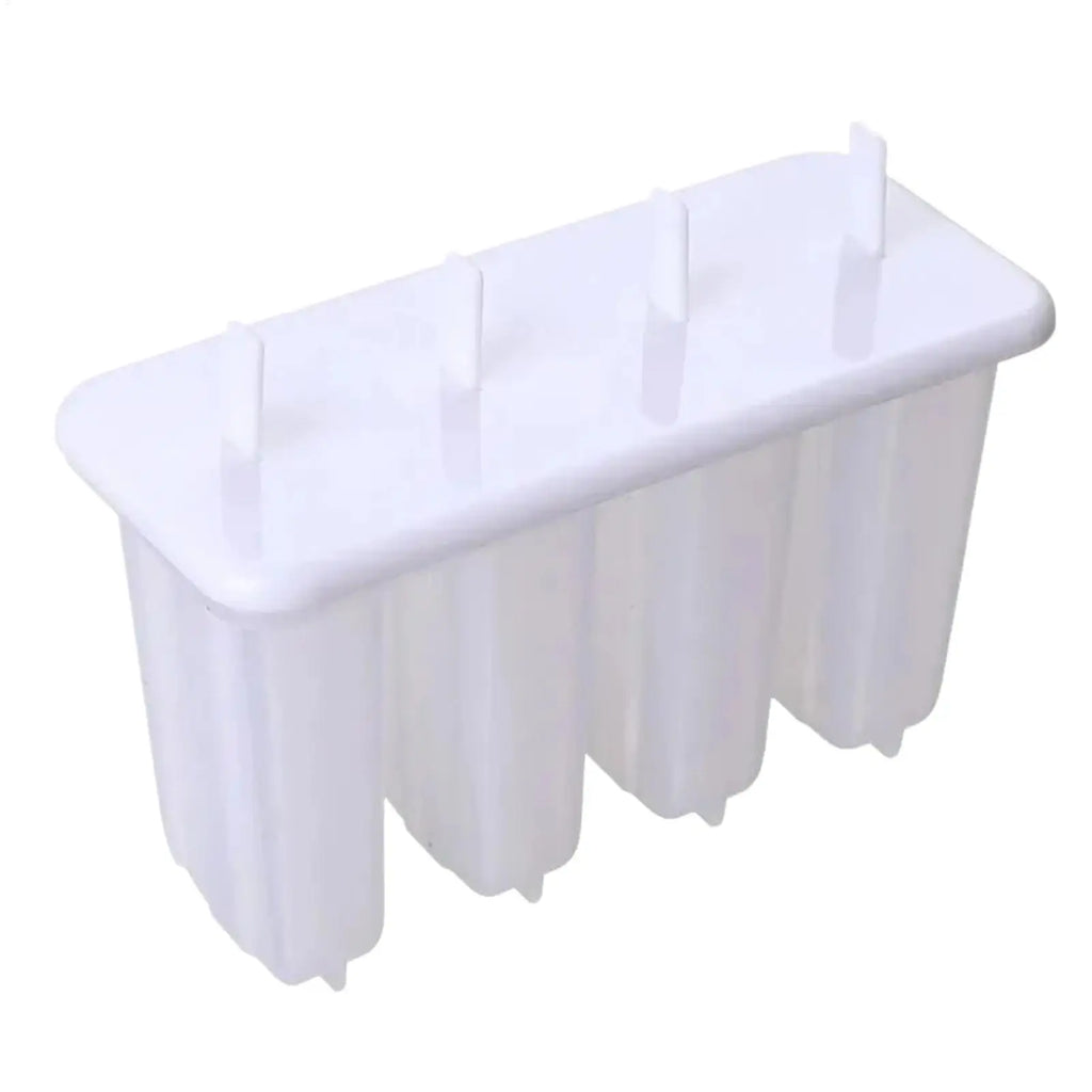4-Cavity Popsicle Mold with Lid – DIY Ice Cream & Ice Pop Tray Ice Pop Mold PLUSH