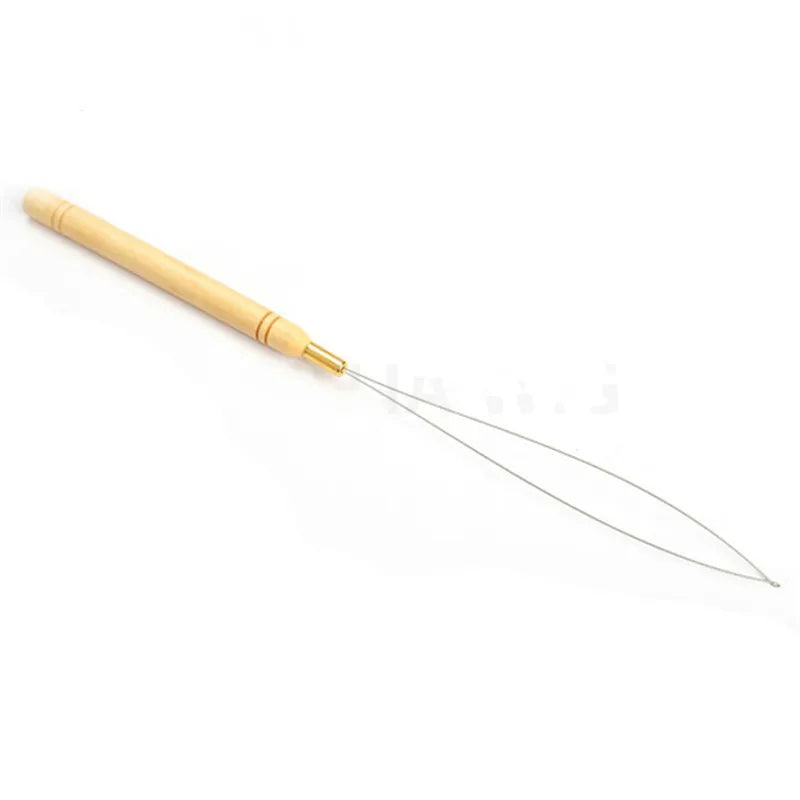 Wooden Crochet Dreadlocks Braid Needle – Hair Extension Tool Hair Crochet Needle PLUSH NO.15