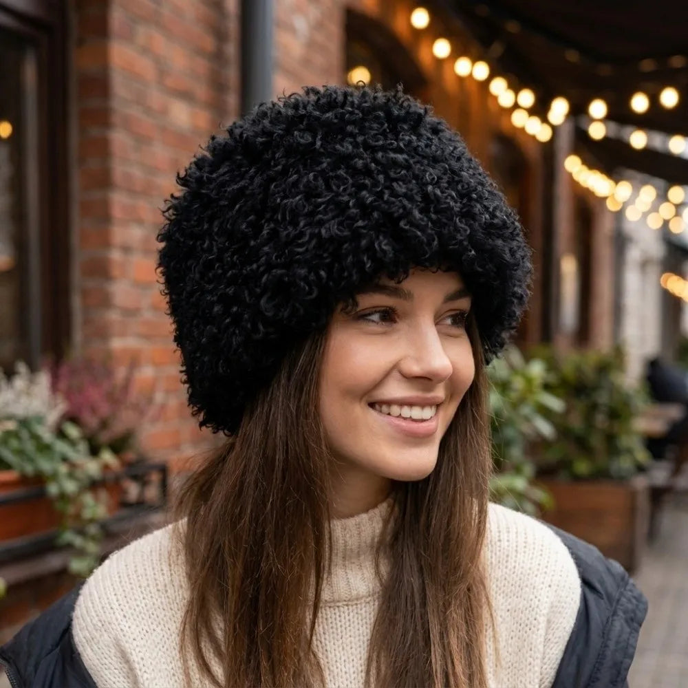 Faux Fur Bucket Hat – Fluffy Plush Winter Fisherman Cap Faux Fur Bucket Hat PLUSH