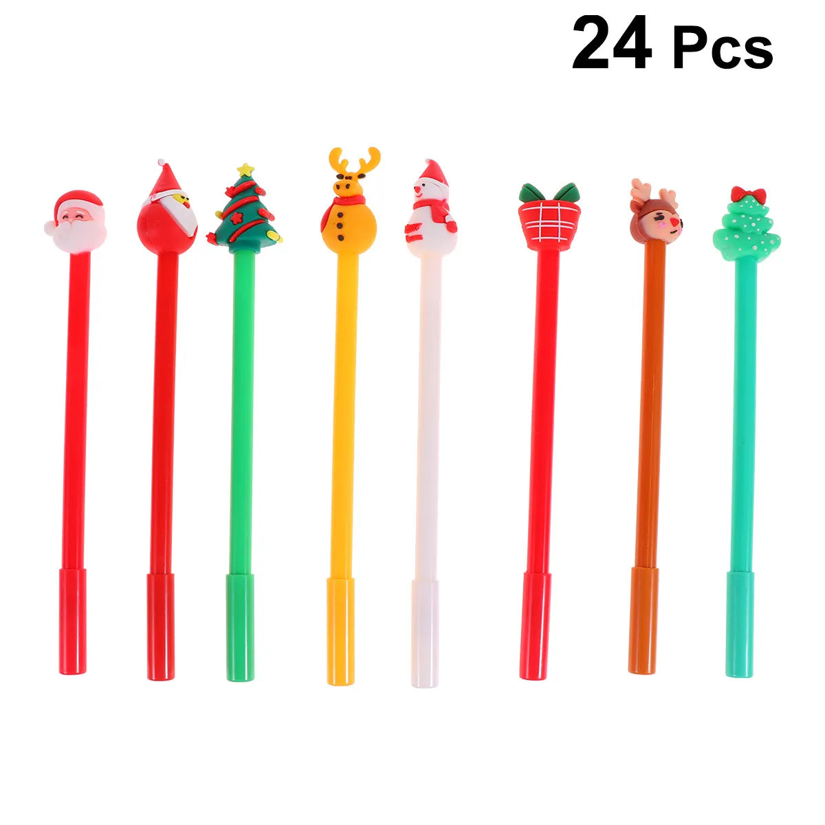24pcs Christmas Cartoon Gel Pens – Fine Tip for Kids & Students Novelty Gel Pens PLUSH