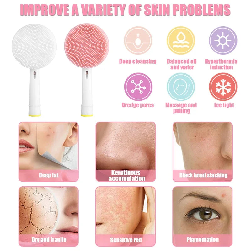 Silicone Facial Cleansing Brush Head for Oral-B Handles Facial Cleansing Brush PLUSH