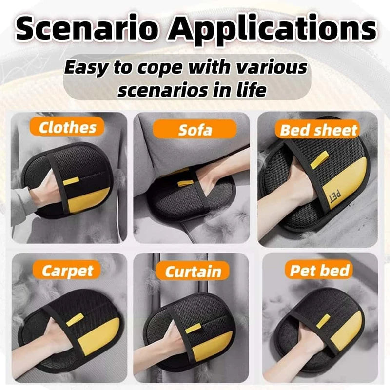 Pet Hair Removal Gloves – Reusable Deshedding Brush for Dogs & Cats Pet Deshedding Glove PLUSH