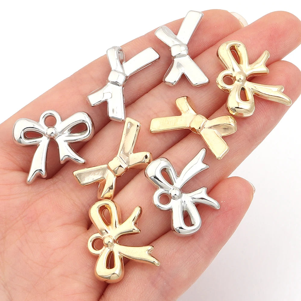 30pcs CCB Bowknot Spacer Beads – DIY Jewelry Bow Charms Jewelry Spacer Beads PLUSH