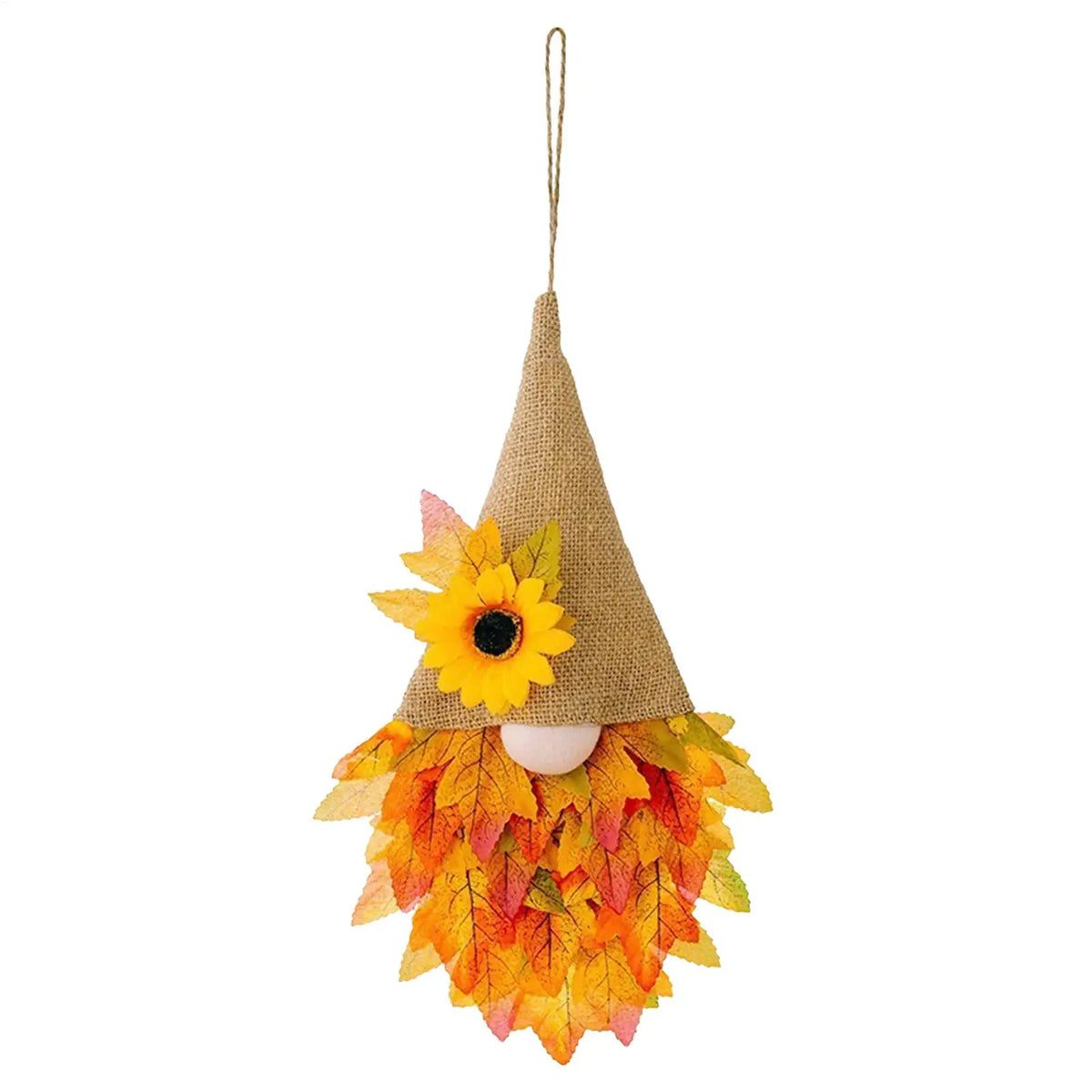 Fall Gnome Wreath – Artificial Autumn Door & Wall Decoration Seasonal Wreath Decor PLUSH