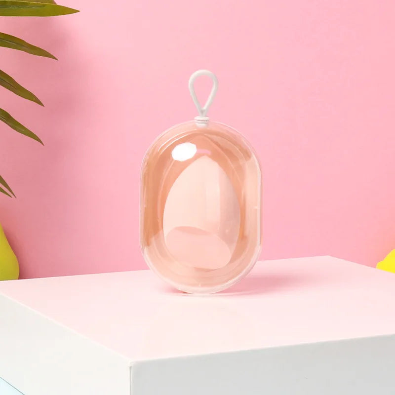 Space Capsule Makeup Sponge Egg with Storage Box – Wet & Dry Makeup Sponge PLUSH pink