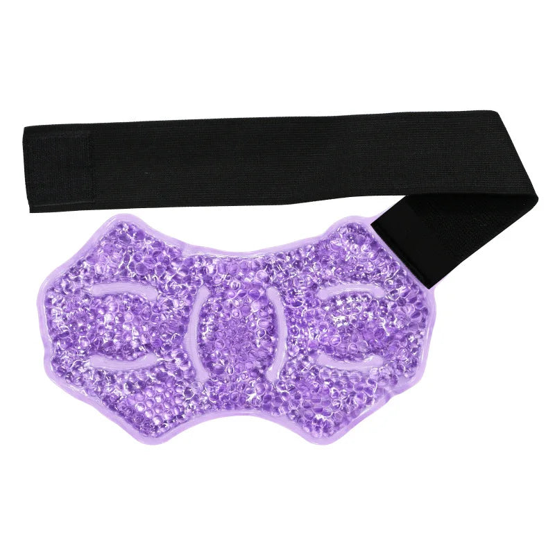 Hot & Cold Gel Bead Ankle Wrap – Reusable Ice Compress Pack Ankle Cold Wrap PLUSH Purple