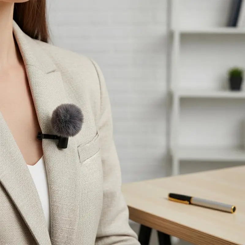 Windproof Lavalier Mic Furry Cover Set – Streaming & Field Work Microphone Windscreen PLUSH