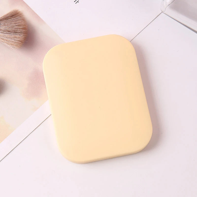 Portable Folding Makeup Mirror with Comb – Pocket Vanity Set Pocket Makeup Mirror PLUSH Yellow