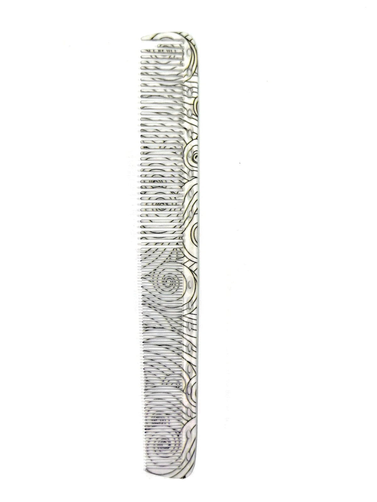 Wide & Fine Tooth Hair Combs – 13 Colors | Salon & Home Hair Styling Comb PLUSH Sea wave pattern