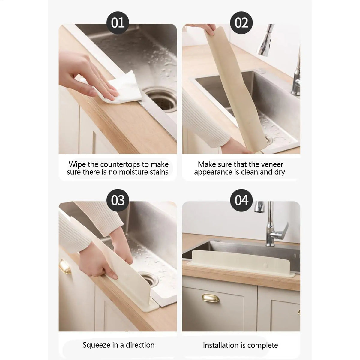 Silicone Sink Splash Guard – Suction Cup Water Barrier 1pc/3pcs Sink Splash Guard PLUSH