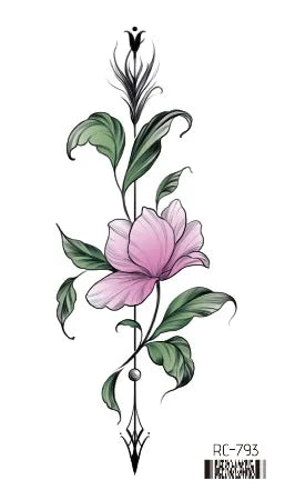 Pink Butterfly Temporary Tattoo Sticker – Waterproof Body Art Temporary Tattoo PLUSH RC-793