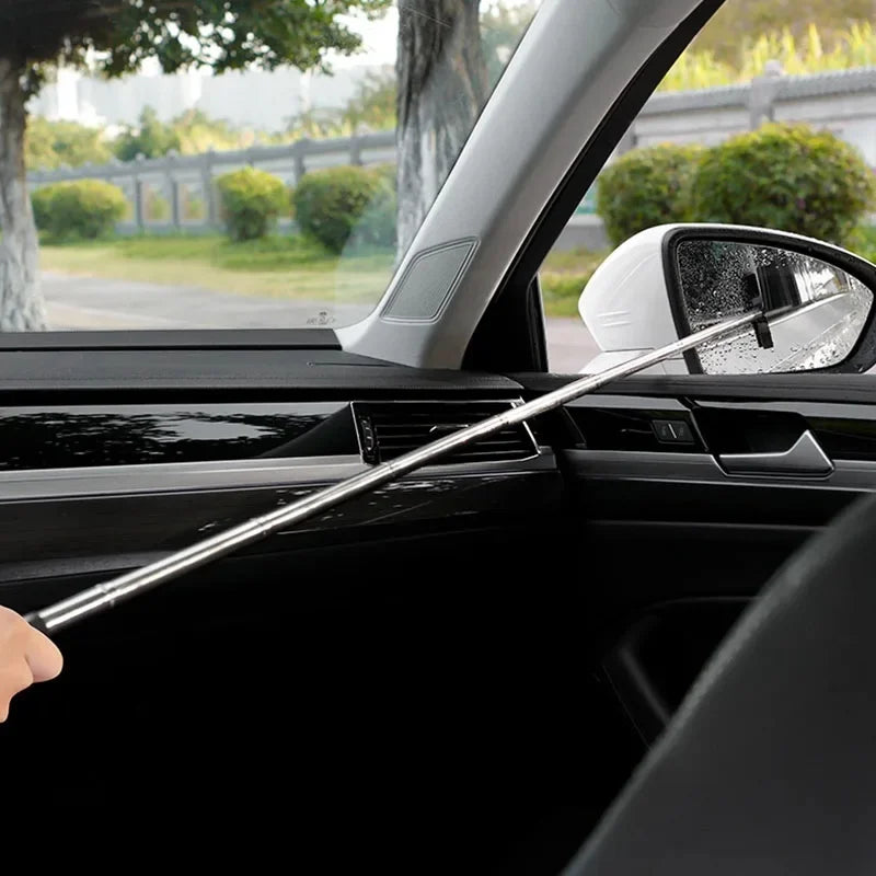 Telescopic Car Mirror Wiper & Auto Glass Cleaning Tool Car Cleaning Tool PLUSH