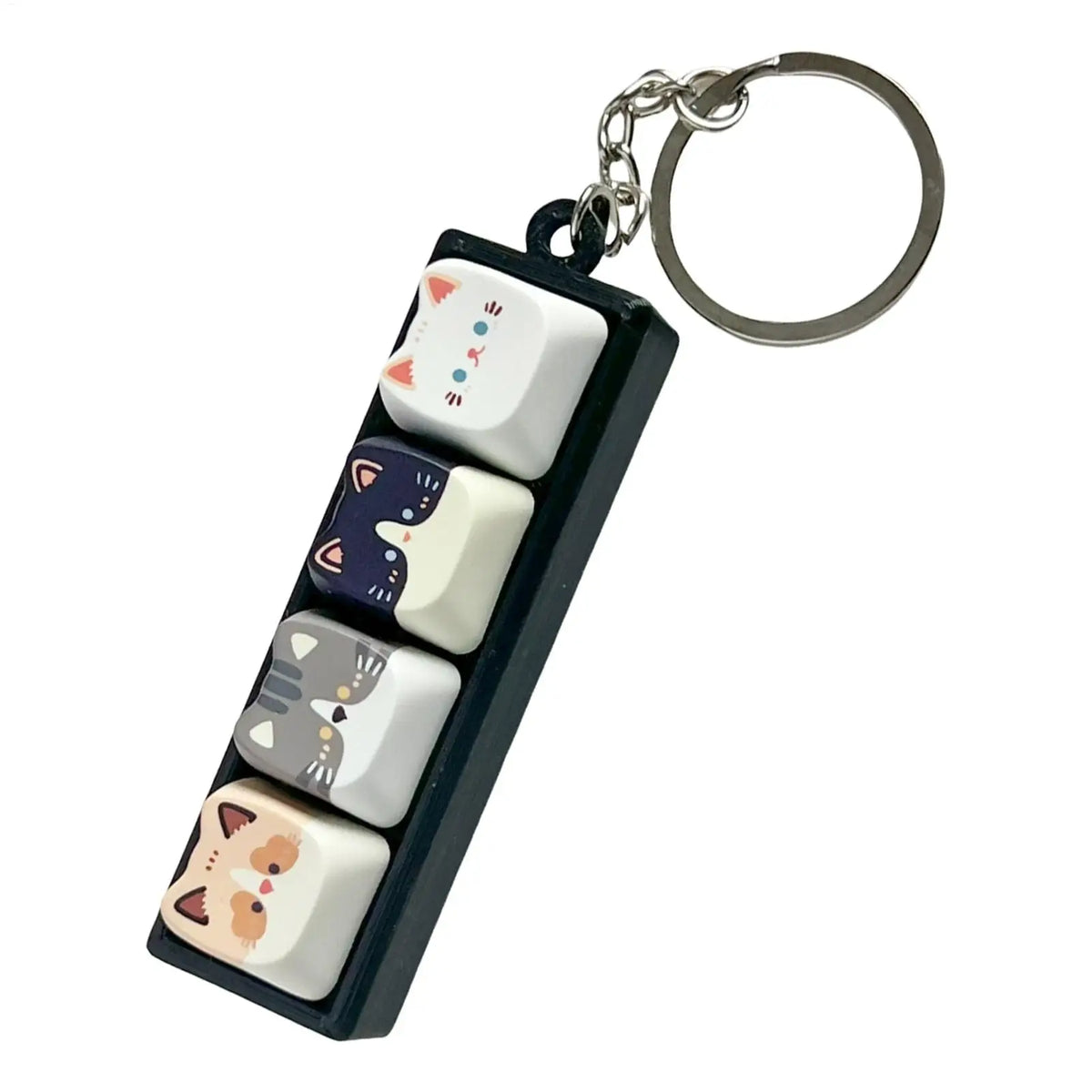 Cute Cat Keycap Fidget Keychain | Clicky Keyboard Toy Fidget Keychain Toy PLUSH