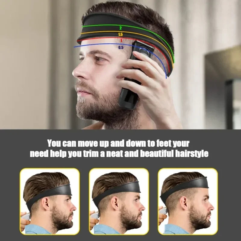 Silicone Fade Haircut Template – DIY Neckline Shaving Guide Haircut Guide Tool PLUSH