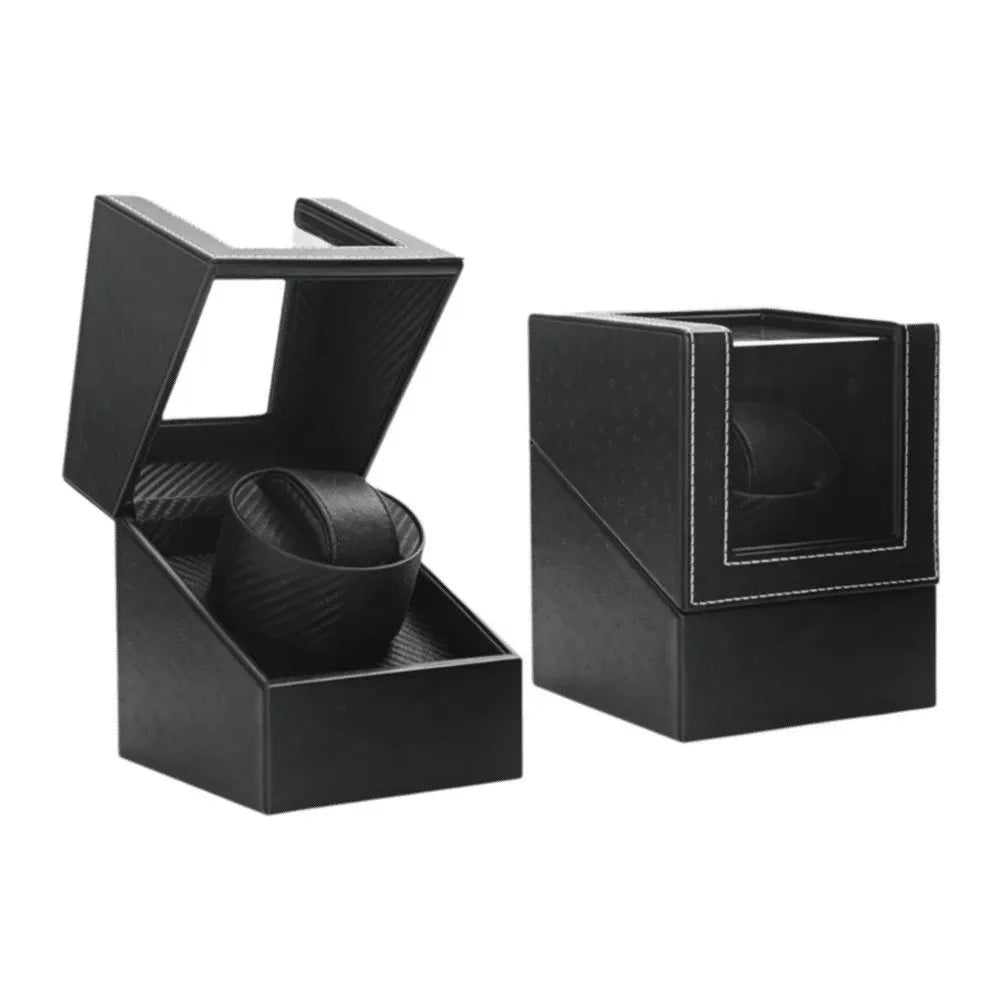 Silent Single Watch Winder – Quiet Wooden Automatic Display Box Watch Winder Box PLUSH Style 5