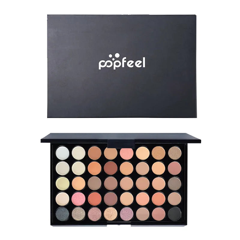 POPFEEL 40-Color Eyeshadow Palette – Matte & Shimmer Shades Eyeshadow Palette PLUSH E40-01 40g