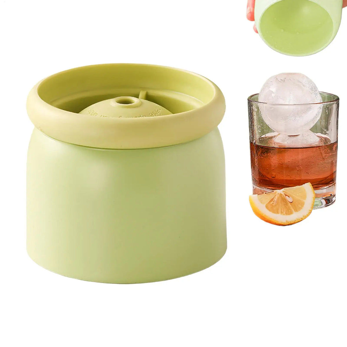 Silicone Ice Ball Mold – Sphere Ice Cube Tray for Whiskey & Cocktails Silicone Ice Mold PLUSH