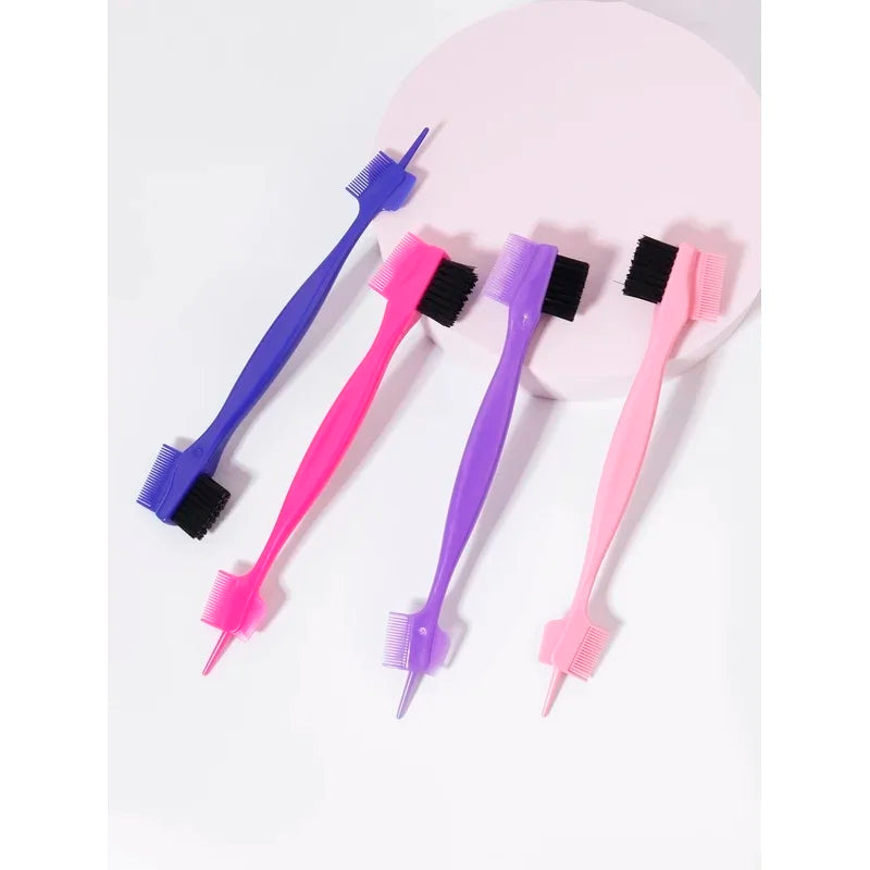 Edge Control Brush Comb for Wigs & Natural Hair – 1 or 4pcs Edge Styling Brush PLUSH