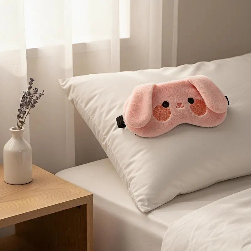 Cute Cartoon Plush Sleep Eye Mask – Light Blocking Nap Mask Plush Sleep Mask PLUSH